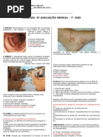 4ª Avaliação de Ciências- 7 ano 2011