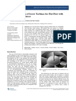 Design and Testing of Screw Turbines For Flat Flow With Uneven Blade Distances