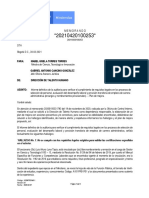Concepto Por No Cumplimiento de Requisitos de Arturo Luna de Minciencias (2021)