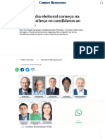 Campanha eleitoral começa na terça; conheça os candidatos ao Planalto