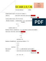 Binary 1 Subnet (X) 0 Host (Y)