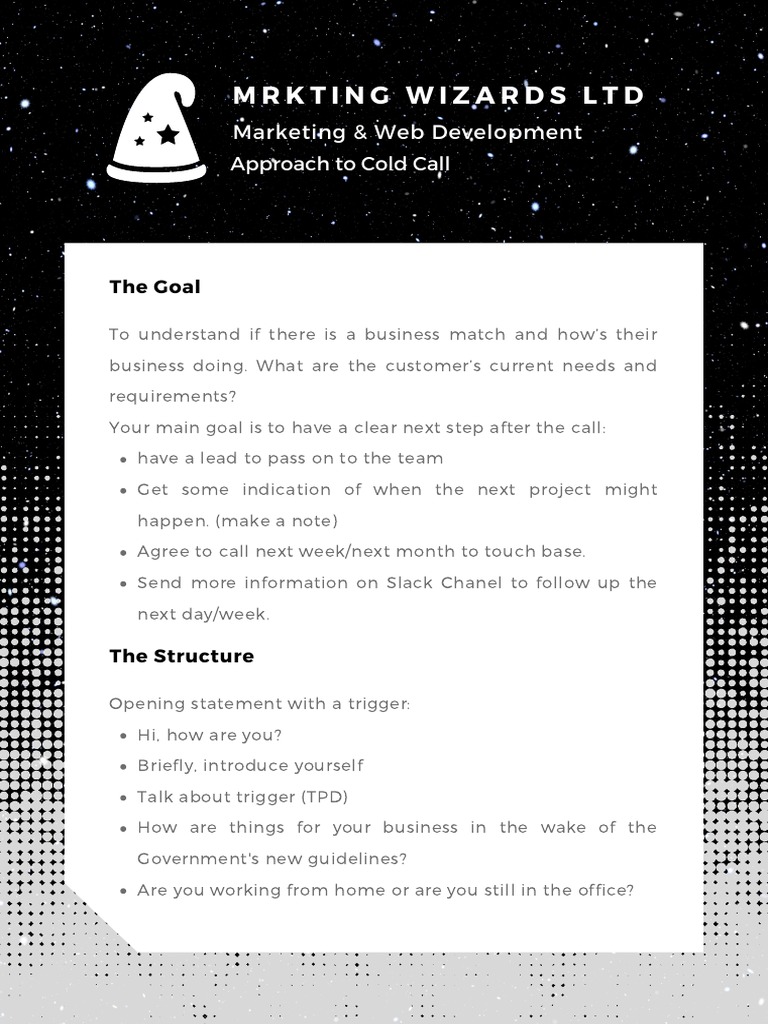 Approach To Cold Calling Pdf Business Communication