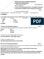 KSEEB 2021-22 Model Question Paper for Science (83E