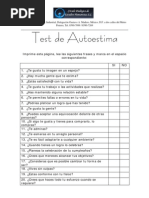Test de Autoestima para Adolescentes PDF | PDF | Autoestima | Felicidad