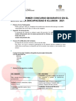 Primer Concurso Biografico en El Marco de La Discapacidad e Iclusion 2021