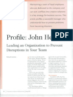 Profile: John Heaton Leading An Organization To Prevent Disruptions in Your Team