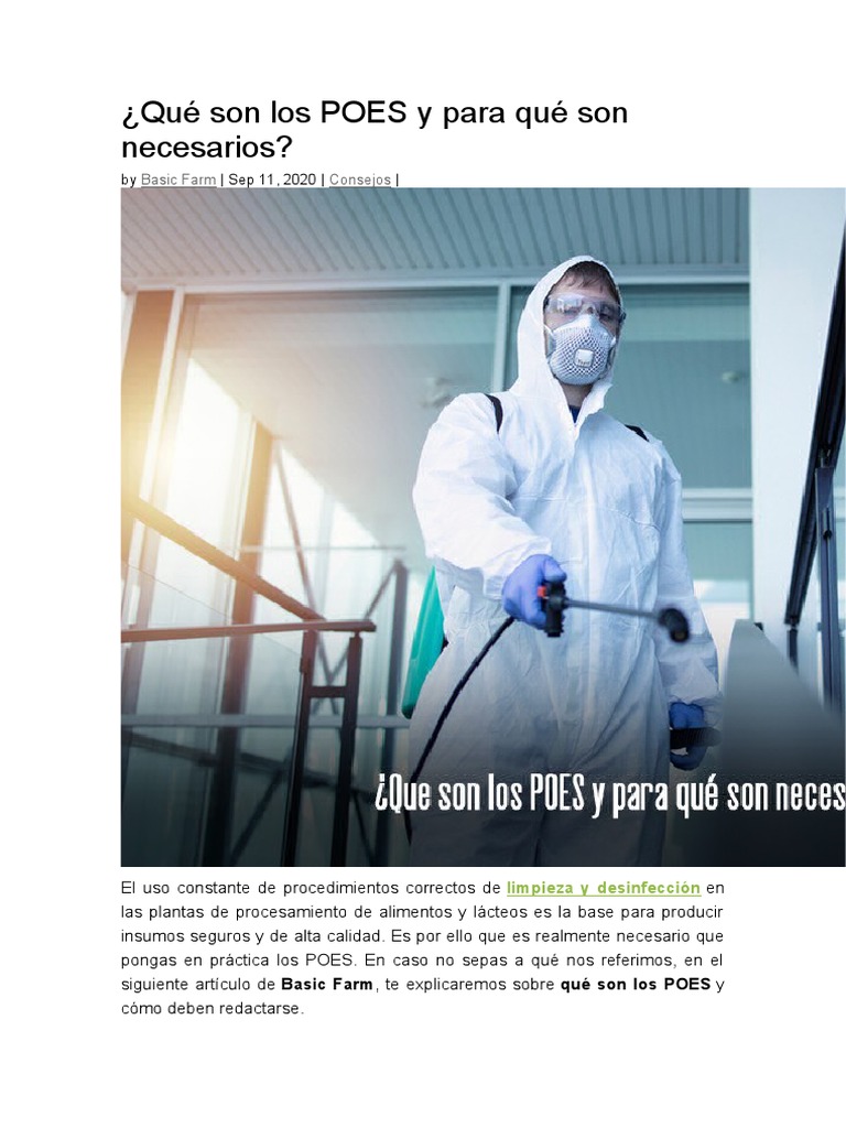 Qué Son Los POES y para Qué Son Necesarios | PDF | Seguridad ...