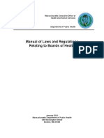 Manual of Laws and Regulations Relating To Boards of Health