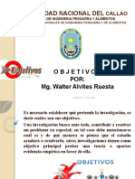 11. Objetivos de Investigación