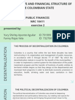 Administrative and Financial Structure of the Colombian State