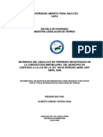 Incidencia Del Desalojo en Terrenos Registrados en La Jurisdicción Inmobiliaria Del Municipio de Santiago A La Luz de La Ley 108-05