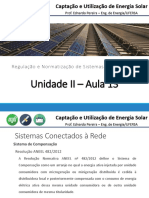 Unidade II - Aula 14 e 15 - Regulamentao e Normatizao de Sistemas Fotovoltai