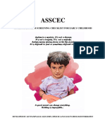 (ASSCEC)  Autism Checklist - AUTISM SPECTRUM SCREENING CHECKLIST FOR EARLY CHILDHOOD