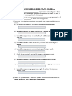 Proporcionalidad Directa Vs Inversa