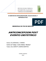 Anticoncepción Post Evento Obstétrico