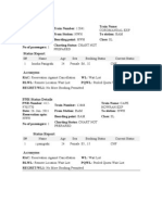 PNR Status Details