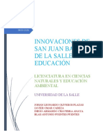 Innovaciones de Juan Bautista de La Salle A La Educación