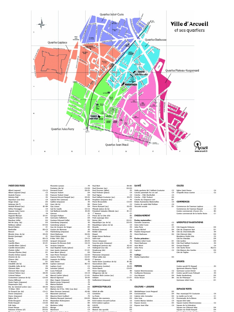 Plan de La Ville d Arcueil2  Peuple français  France