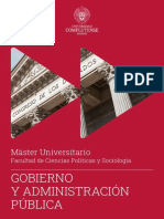 Gobierno Y Administración Pública: Máster Universitario