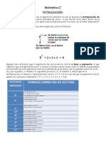 Matemática Trabajo 3 Potenciación