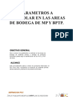 Parametros A Controlar en Bodega de MP y Bptp.
