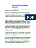 Las Dos Formas de Meditación Budista Samatha y Vipassana