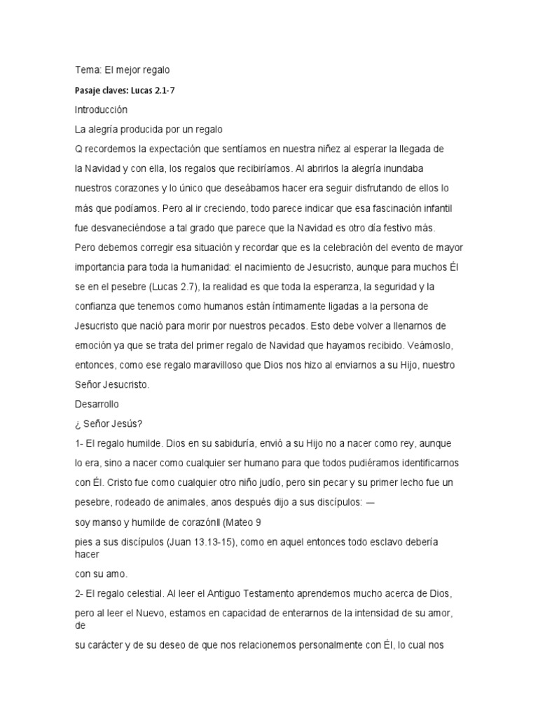 El Regalo Perfecto de Dios | PDF | Jesús | Pecado