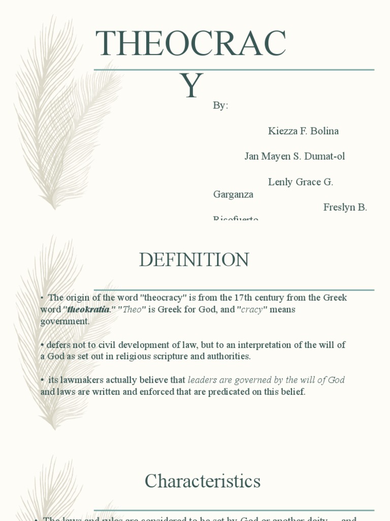 Group 1 - Theocracy | PDF | Vatican City | Holy See