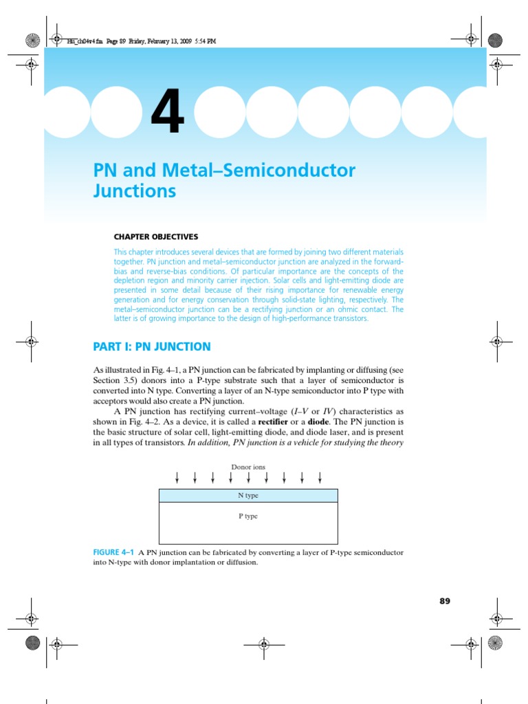 PN and Metal-Semiconductor Junctions: Part I: PN Junction | PDF | P–N ...