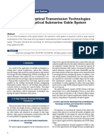 Large-Capacity Optical Transmission Technologies Supporting The Optical Submarine Cable System