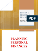 Lesson 1. Personal Finance: Prepared By: JEFFREY G. Estillore