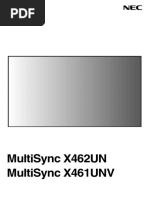 Multisync X462Un Multisync X461Unv: User'S Manual