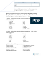 Tareas 9 - Nomenclatura IUPAC, Tradicional de Los Compuestos Inorgánicos y Grupos Funcionales en Compuesto Orgánicos 22 - 22