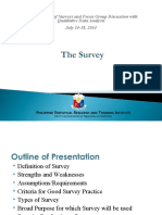 Administration of Surveys and Focus Group Discussion With Qualitative Data Analysis July 14-18, 2014
