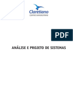 Analise e Projeto de Sistemas