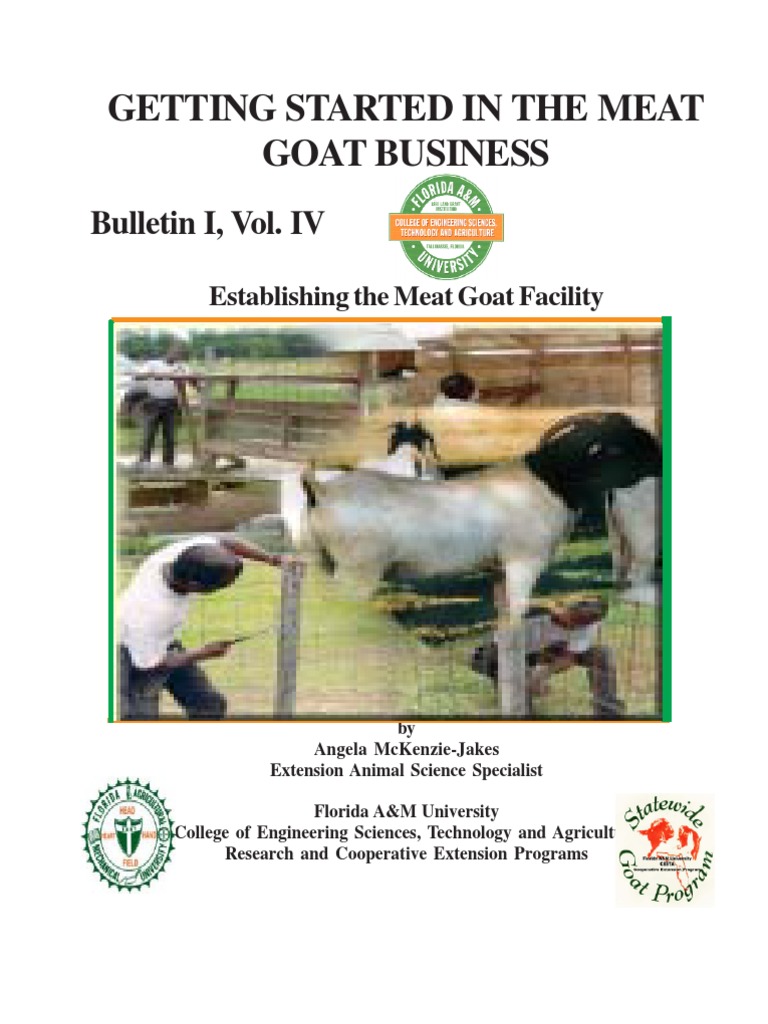 Getting Started in The Meat Goat Business Bulletin I, Vol. IV PDF