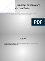 Praktikum Teknologi Bahan Alam Pulp Dan Kertas Presentasi