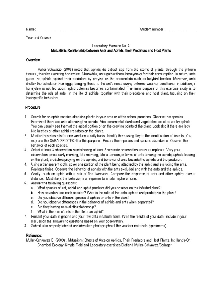 Laboratory Activity No.3 | PDF | Ant | Predation