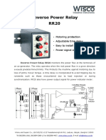 Reverse Power Relay WISCO RR20 Specification - 0