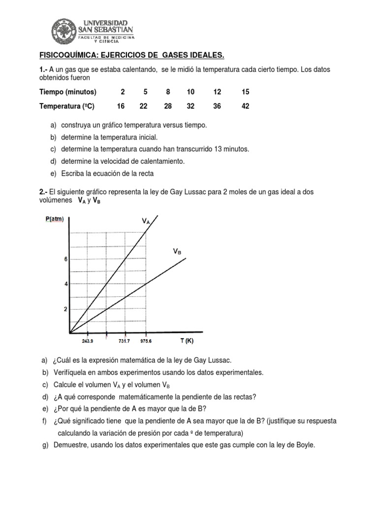 Ejercicios de Gases Ideales | Descargar gratis PDF | Gases | Agua