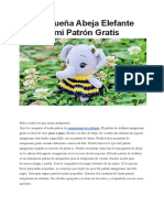 PDF Pequena Abeja Elefante Amigurumi Patron Gratis
