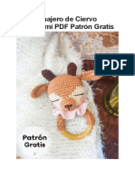 Facil Sonajero de Ciervo Amigurumi PDF Patron Gratis