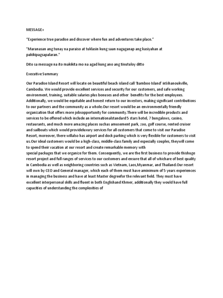 MESSAGE | PDF | Business