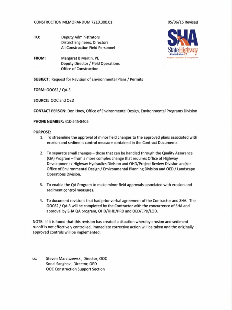 Construction memo sample 2 PDF