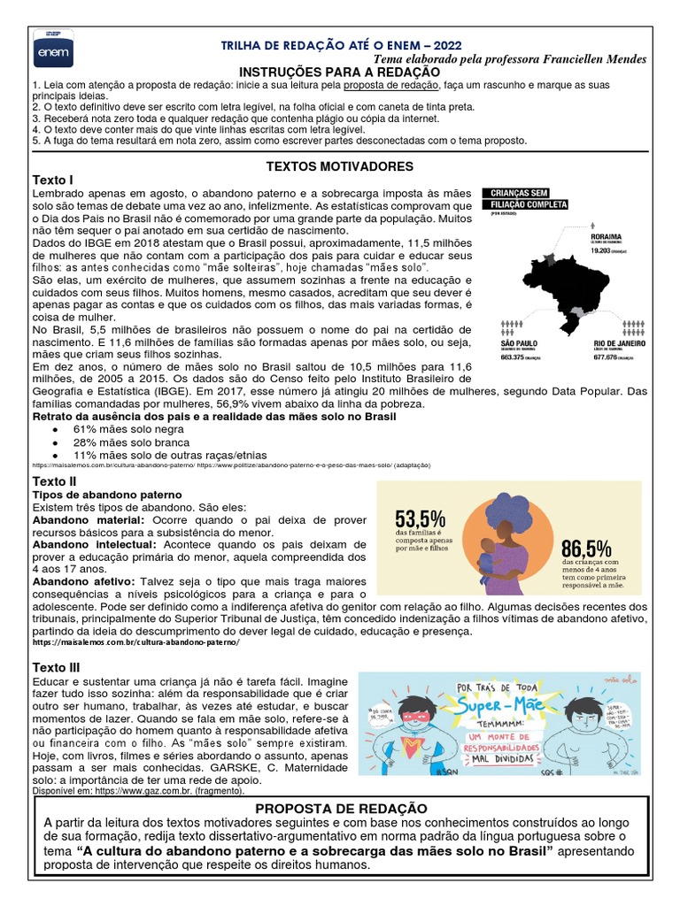 Abandono Paterno e Mães Solo no Brasil | PDF | Brasil | Solo