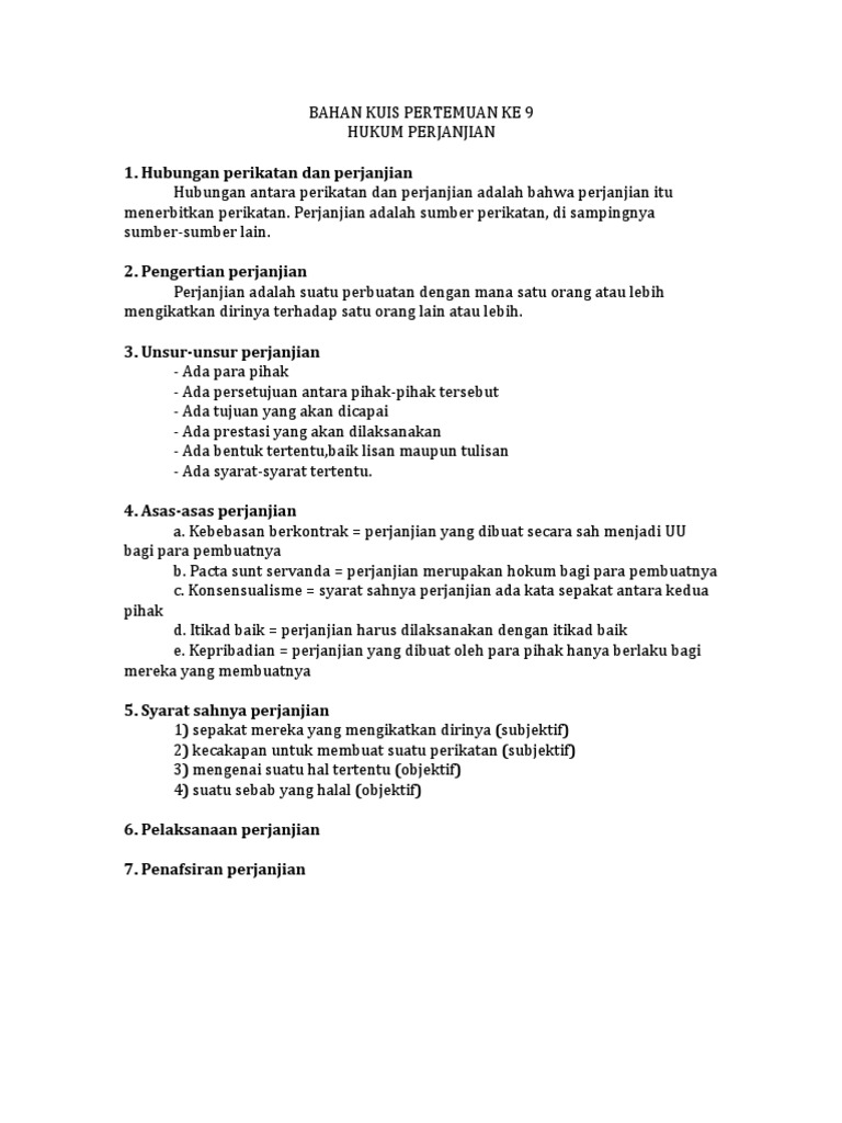 Bahan Kuis Pertemuan Ke 9 | PDF