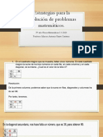 Estrategias para La Resolución de Problemas Matemáticos