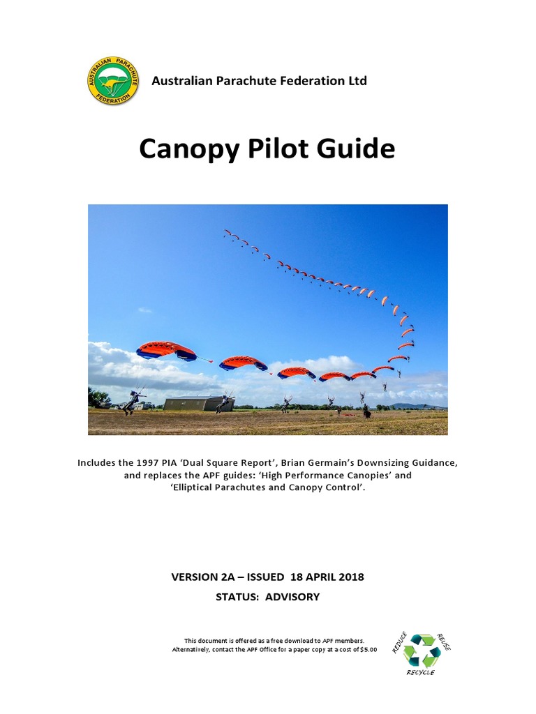 Canopy Pilot Guide Australian Parachute Federation LTD PDF