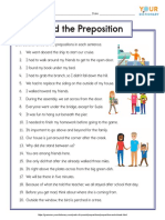 Upper Elementary Preposition Worksheet