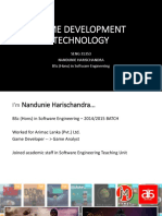 Game Development Technology: Seng 31353 Nandunie Harischandra BSC (Hons) in Software Engineering